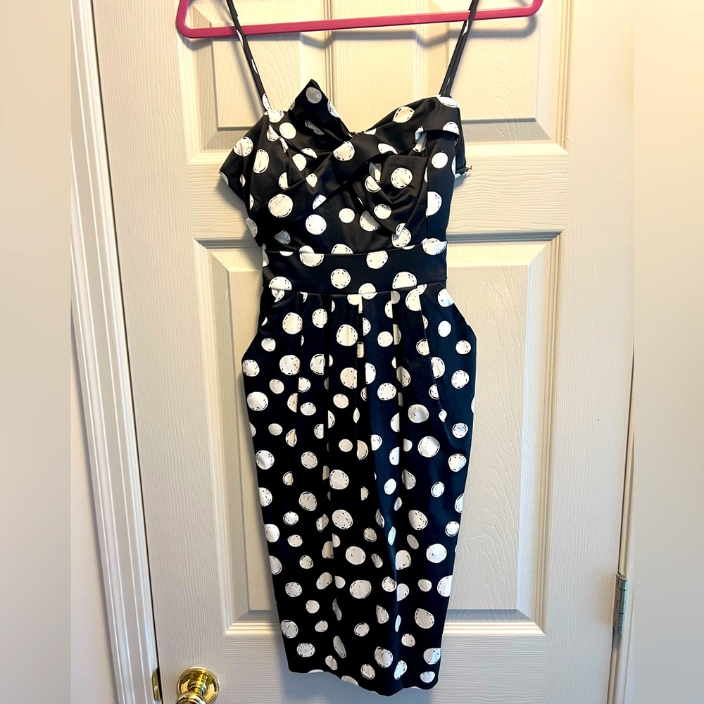 Polka dot cocktail dress size 6